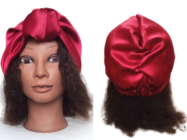 Bonnet turban réglable satin cheveux chez Boucl'ebene by aime ti_2