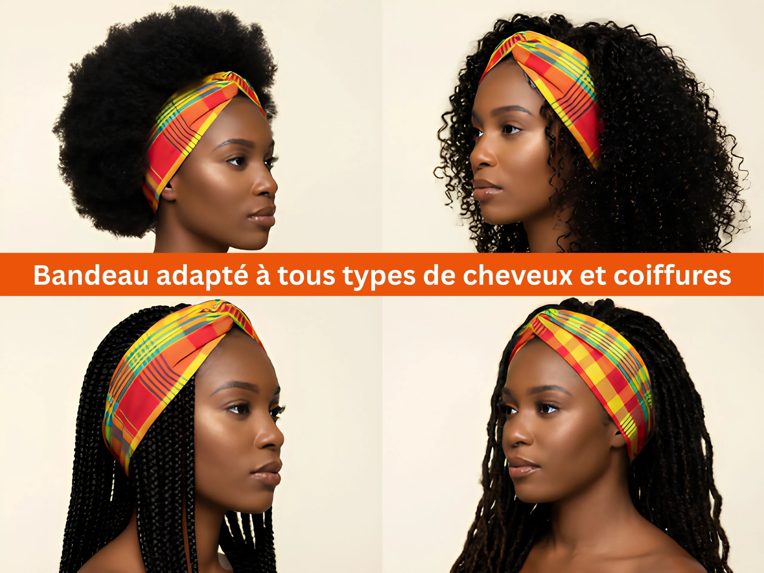 Bandeau Croisé Madras 100% Coton – Image 6