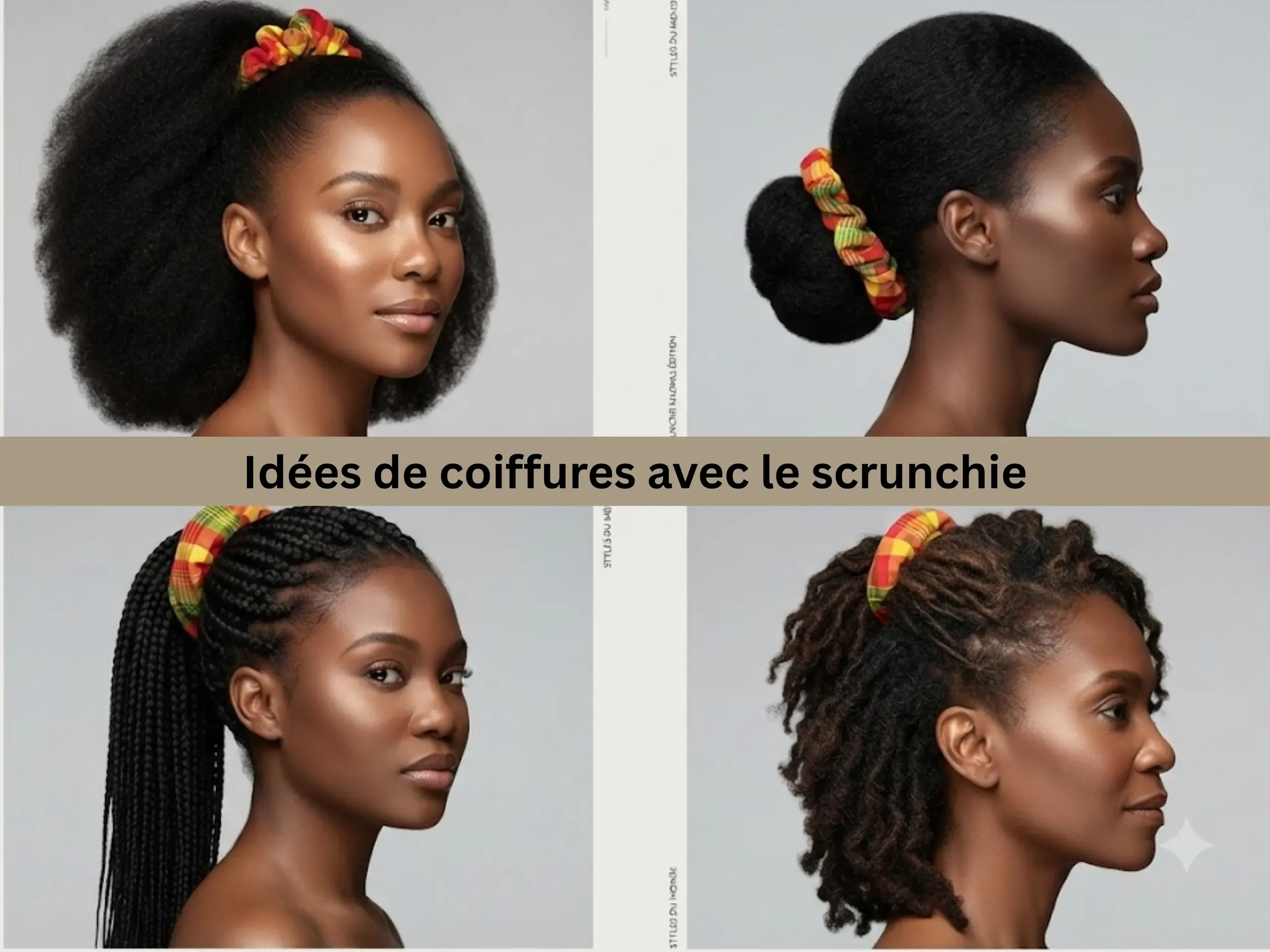 Duo Bandeau Croisé & Scrunchie Madras – Image 4