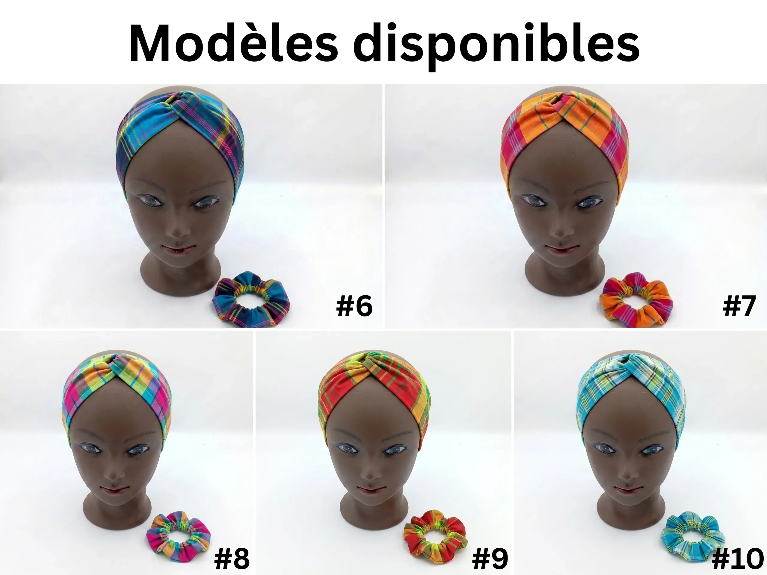 Duo Bandeau Croisé & Scrunchie Madras – Image 6